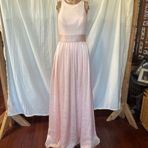 NWT| White by Vera Wang | Halter Neck Bridesmaids Dress with Sash Blush Pink 2